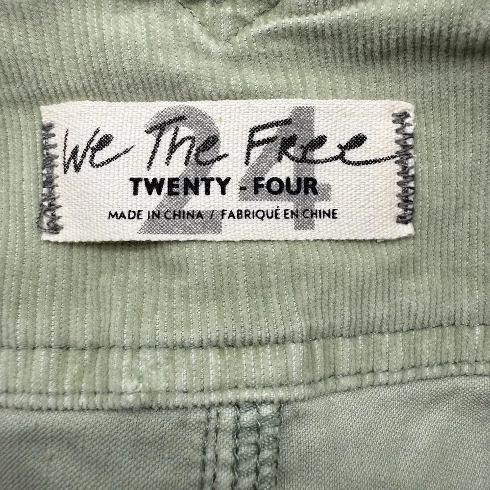 Free People Skirt Womens 24 Moss We The Free Full Zip Corduroy Midi OB1060804